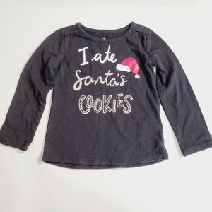 I Ate Santa's Cookies Toddler 2T Christmas Shirt